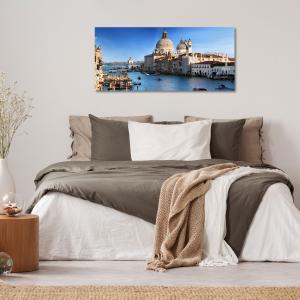 Lupia - Quadro moderno su Tela Canvas DEEP 65X143 cm, con paesaggi e localismi italiani, per casa, soggiorno, capezzale camera da letto, hotel, ufficio, VENEZIA - CHIESA DELLA SALUTE          del brand Lupia, categoria: Arredo e decorazioni > Quadri e Tele > Quadri cittÃ  e Localismi.