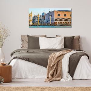 Lupia - Quadro moderno su Tela Canvas DEEP 65X143 cm, con paesaggi e localismi italiani, per casa, soggiorno, capezzale camera da letto, hotel, ufficio, VENEZIA - PIAZZA SAN MARCO GIORNO      del brand Lupia, categoria: Arredo e decorazioni > Quadri e Tele > Quadri cittÃ  e Localismi.
