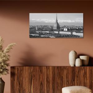 Lupia - Quadro moderno su Tela Canvas DEEP 65X143 cm, con paesaggi e localismi italiani, per casa, soggiorno, capezzale camera da letto, hotel, ufficio, TORINO - LA MOLE                       del brand Lupia, categoria: Arredo e decorazioni > Quadri e Tele > Quadri cittÃ  e Localismi.