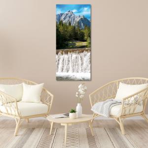 Lupia - Quadro moderno su Tela Canvas DEEP 65X143 cm, con paesaggi e localismi italiani, per casa, soggiorno, capezzale camera da letto, hotel, ufficio, UDINE - CASCATA                        del brand Lupia, categoria: Arredo e decorazioni > Quadri e Tele > Quadri cittÃ  e Localismi.