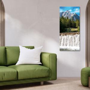 Lupia - Quadro moderno su Tela Canvas DEEP 65X143 cm, con paesaggi e localismi italiani, per casa, soggiorno, capezzale camera da letto, hotel, ufficio, UDINE - CASCATA                        del brand Lupia, categoria: Arredo e decorazioni > Quadri e Tele > Quadri cittÃ  e Localismi.