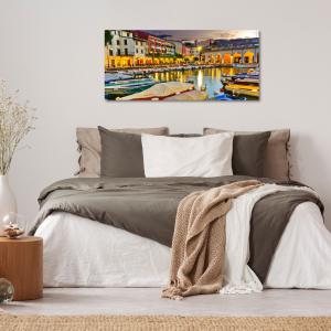 Lupia - Quadro moderno su Tela Canvas DEEP 65X143 cm, con paesaggi e localismi italiani, per casa, soggiorno, capezzale camera da letto, hotel, ufficio, BRESCIA - DESENZANO DEL GARDA          del brand Lupia, categoria: Arredo e decorazioni > Quadri e Tele > Quadri cittÃ  e Localismi.