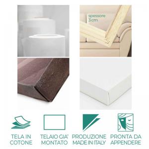 Lupia - Quadro moderno su Tela Canvas DEEP 65X143 cm, con paesaggi e localismi italiani, per casa, soggiorno, capezzale camera da letto, hotel, ufficio, CATANIA - PANORAMA TAORMINA       del brand Lupia, categoria: Arredo e decorazioni > Quadri e Tele > Quadri cittÃ  e Localismi.