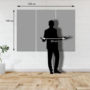 Quadro Moderno 3 pezzi stampa su tela GRANDE QUADRO 100x150 cm GOLD NATURE, oro e nero astratto per soggiorno, capezzale camera da letto, ufficio del brand Lupia, categoria: Arredo e decorazioni > Quadri e Tele > Grandi Quadri.