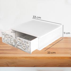 Contenitore Porta Capsule e Cialde caffÃ¨ Cassetto ORGANIZER White ALBERO ABBRACCIO 33x33 cm in legno per casa, cucina, angolo bar ufficio del brand Lupia, categoria: Tavola e cucina > Portapane, Contenitori e Organizer > Organizer.