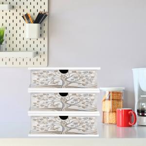Contenitore Porta Capsule e Cialde caffÃ¨ Cassetto ORGANIZER White ALBERO ABBRACCIO 33x33 cm in legno per casa, cucina, angolo bar ufficio del brand Lupia, categoria: Tavola e cucina > Portapane, Contenitori e Organizer > Organizer.