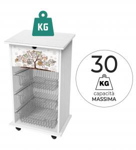 Carrello cucina salvaspazio legno NEW Portafrutta multiuso misure 47x39 Altezza 85 cm WHITE BLACKBOARD    del brand Lupia, categoria: Collezioni > BLACKBOARD Caffe' stile Lavagna > BLACKBOARD Caffe' stile lavagna.
