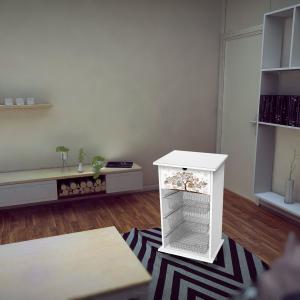 Lupia - Carrello Cucina Multifunzione Bianco TREE WHITE, Portafrutta Ruote Piroettanti, Piano di Appoggio, tre Cestelli Estraibili in Acciaio, Legno 40X45H85 cm montato del brand Lupia, categoria: Tavola e cucina > Carrelli e Cesti > Carrelli portafrutta multiuso, disponibile su Vorreishop.