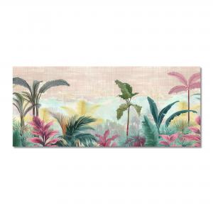 Lupia - Quadro moderno Canvas World JUNGLE PASTEL COLOR, Stampa su Tela PVC, Telaio in Fibra di Legno, Foglie colorate tropicali, 52x122 cm, per soggiorno capezzale camera da letto, ufficio del brand Lupia, categoria: Arredo e decorazioni > Quadri e Tele > Quadri su tela, disponibile su Vorreishop.