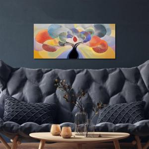 Lupia - Quadro moderno Canvas World TREE GRAND LEAVES, Stampa su Tela PVC, Telaio in Fibra di Legno, Albero della vita, 52x122 cm, per soggiorno capezzale camera da letto, ufficio del brand Lupia, categoria: Arredo e decorazioni > Quadri e Tele > Quadri su tela, disponibile su Vorreishop.