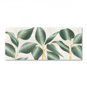 Lupia - Quadro moderno Canvas World LEAVES GREEN & GOLD, Stampa su Tela PVC, Telaio in Fibra di Legno, effetto marmo, 52x122 cm, per soggiorno capezzale camera da letto, ufficio del brand Lupia, categoria: Arredo e decorazioni > Quadri e Tele > Quadri su tela, disponibile su Vorreishop.
