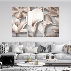 Quadro Moderno 3 pezzi stampa su tela GRANDE QUADRO 100x150 cm FLOWERS GRAPHICS MIX, per soggiorno, capezzale camera da letto, ufficio del brand Lupia, categoria: Arredo e decorazioni > Quadri e Tele > Grandi Quadri, disponibile su Vorreishop.