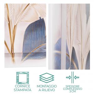 Lupia - Quadro moderno su Tela con Cornice stampata, NEWEXT 75x135 cm LEAVES IA 2, stampa tela in cotone e cornice mdf, foglie toni caldi, per soggiorno, camera da letto, cucina, ufficio del brand Lupia, categoria: Arredo e decorazioni > Quadri e Tele > Quadri con cornice, disponibile su Vorreishop.