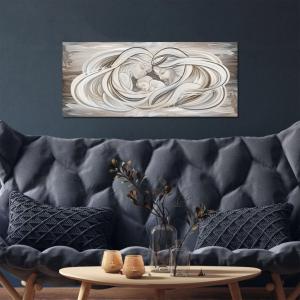 Quadro Moderno su tela materica a rilievo PICTURES con stampa SACRA FAMIGLIA 52x122 cm, amore e famiglia, per soggiorno, capezzale camera da letto, ufficio, hotel del brand Lupia, categoria: Arredo e decorazioni > Quadri e Tele > Quadri su tela, disponibile su Vorreishop.
