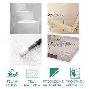 Quadro Moderno su tela materica a rilievo PICTURES con stampa PINK LEAVES 52x122 cm, foglie tropicali rosa, per soggiorno, capezzale camera da letto, ufficio, hotel del brand Lupia, categoria: Arredo e decorazioni > Quadri e Tele > Quadri su tela, disponibile su Vorreishop.