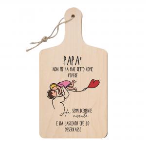 Lupia - Tagliere Decorativo con Manico, Frasi e disegni a Tema, colorato, Souvenir Artigianale, Appendibile in Cucina, Made in Italy, Legno multistrato del brand Lupia, categoria: Idee regalo e bomboniere > Bomboniere > Bomboniere Taglieri decorativi, disponibile su Vorreishop.