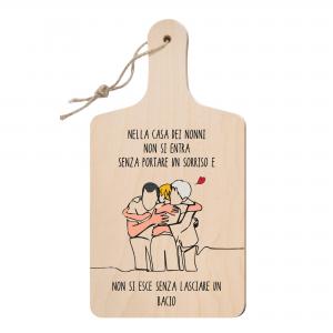 Lupia - Tagliere Decorativo con Manico, Frasi e disegni a Tema, colorato, Souvenir Artigianale, Appendibile in Cucina, Made in Italy, Legno multistrato del brand Lupia, categoria: Idee regalo e bomboniere > Bomboniere > Bomboniere Taglieri decorativi, disponibile su Vorreishop.
