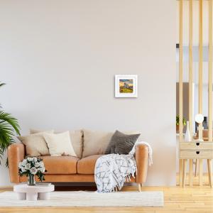 Lupia - Quadro moderno con paesaggi e localismi italiani, Ceramica e Stampa Rilievo, Cornice Legno Shabby Modern bianca, Decorazione Parete, Quadretti Soggiorno, 29x29 cm, PERUGIA CHIESA S.FRANCESCO del brand Lupia, categoria: Arredo e decorazioni > Quadri e Tele > Quadri su ceramica, disponibile su Vorreishop.