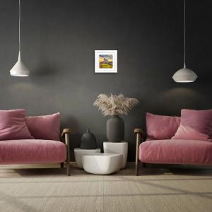 Lupia - Quadro moderno con paesaggi e localismi italiani, Ceramica e Stampa Rilievo, Cornice Legno Shabby Modern bianca, Decorazione Parete, Quadretti Soggiorno, 29x29 cm, PERUGIA CHIESA S.FRANCESCO del brand Lupia, categoria: Arredo e decorazioni > Quadri e Tele > Quadri su ceramica, disponibile su Vorreishop.