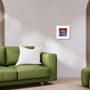 Lupia - Quadro moderno con paesaggi e localismi italiani, Ceramica e Stampa Rilievo, Cornice Legno Shabby Modern bianca, Decorazione Parete, Quadretti Soggiorno, 29x29 cm, CATANIA ETNA INNEVATA del brand Lupia, categoria: Arredo e decorazioni > Quadri e Tele > Quadri su ceramica, disponibile su Vorreishop.