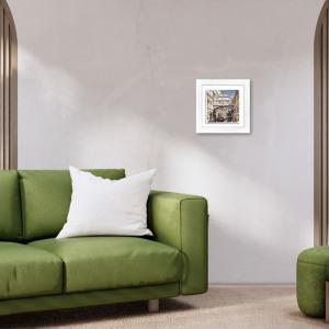 Lupia - Quadro moderno con paesaggi e localismi italiani, Ceramica e Stampa Rilievo, Cornice Legno Shabby Modern bianca, Decorazione Parete, Quadretti Soggiorno, 29x29 cm, VENEZIA PONTE DEI SOSPIRI del brand Lupia, categoria: Arredo e decorazioni > Quadri e Tele > Quadri su ceramica, disponibile su Vorreishop.