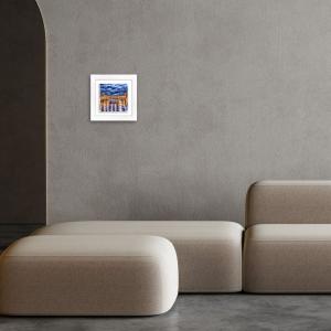 Lupia - Quadro moderno con paesaggi e localismi italiani, Ceramica e Stampa Rilievo, Cornice Legno Shabby Modern bianca, Decorazione Parete, Quadretti Soggiorno 29x29 cm FIRENZE PONTE VECCHIO TWILIGHT del brand Lupia, categoria: Arredo e decorazioni > Quadri e Tele > Quadri su ceramica, disponibile su Vorreishop.