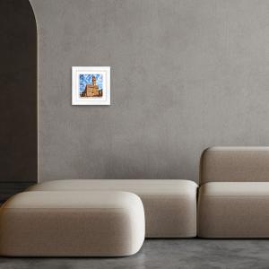 Lupia - Quadro moderno con paesaggi e localismi italiani, Ceramica e Stampa Rilievo, Cornice Legno Shabby Modern bianca, Decorazione Parete, Quadretti Soggiorno, 29x29 cm FIRENZE PIAZZA DELLA SIGNORIA del brand Lupia, categoria: Arredo e decorazioni > Quadri e Tele > Quadri città e Localismi, disponibile su Vorreishop.