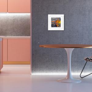 Lupia - Quadro moderno con paesaggi e localismi italiani, Ceramica e Stampa Rilievo, Cornice Legno Shabby Modern bianca, Decorazione Parete, Quadretti Soggiorno, 29x29 cm, GENOVA BASILICA NOTTE del brand Lupia, categoria: Arredo e decorazioni > Quadri e Tele > Quadri città e Localismi, disponibile su Vorreishop.