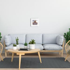 Lupia - Quadro moderno con paesaggi e localismi italiani, Ceramica e Stampa Rilievo, Cornice Legno Shabby Modern bianca, Decorazione Parete, Quadretti Soggiorno, 29x29 cm, BOLOGNA SANTA MARIA MAGGIORE del brand Lupia, categoria: Arredo e decorazioni > Quadri e Tele > Quadri su ceramica, disponibile su Vorreishop.