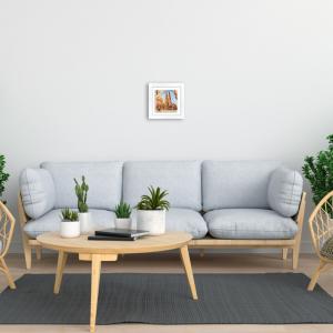 Lupia - Quadro moderno con paesaggi e localismi italiani, Ceramica e Stampa Rilievo, Cornice Legno Shabby Modern bianca, Decorazione Parete, Quadretti Soggiorno, 29x29 cm, BOLOGNA LE TORRI del brand Lupia, categoria: Arredo e decorazioni > Quadri e Tele > Quadri città e Localismi, disponibile su Vorreishop.