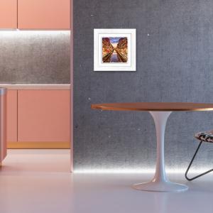 Lupia - Quadro moderno con paesaggi e localismi italiani, Ceramica e Stampa Rilievo, Cornice Legno Shabby Modern bianca, Decorazione Parete, Quadretti Soggiorno, 29x29 cm, MILANO NAVIGLI del brand Lupia, categoria: Arredo e decorazioni > Quadri e Tele > Quadri su ceramica, disponibile su Vorreishop.