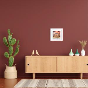 Lupia - Quadro moderno con paesaggi e localismi italiani, Ceramica e Stampa Rilievo, Cornice Legno Shabby Modern bianca, Decorazione Parete, Quadretti Soggiorno, 29x29 cm, BRESCIA PALAZZO DELLA LOGGIA del brand Lupia, categoria: Arredo e decorazioni > Quadri e Tele > Quadri su ceramica, disponibile su Vorreishop.