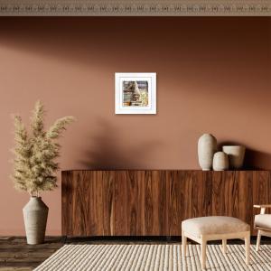 Lupia - Quadro moderno con paesaggi e localismi italiani, Ceramica e Stampa Rilievo, Cornice Legno Shabby Modern bianca, Decorazione Parete Quadretti Soggiorno 29x29 cm NAPOLI VICO DEL FICO PULCINELLA del brand Lupia, categoria: Arredo e decorazioni > Quadri e Tele > Quadri città e Localismi, disponibile su Vorreishop.