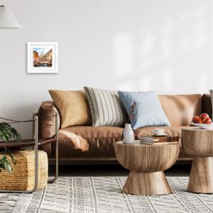 Lupia - Quadro moderno con paesaggi e localismi italiani, Ceramica e Stampa Rilievo, Cornice Legno Shabby Modern bianca, Decorazione Parete, Quadretti Soggiorno, 29x29 cm, ROMA PIAZZA DI SPAGNA del brand Lupia, categoria: Arredo e decorazioni > Quadri e Tele > Quadri città e Localismi, disponibile su Vorreishop.