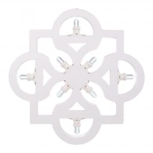 Lampada da parete in Legno LUMINARIA SAN ROCCO 49x49 cm decorazione d'arredo pugliese 8 lampadine colorate del brand Lupia, categoria: Artigianato salentino > Luminarie Salentine > Luminaria, disponibile su Vorreishop.