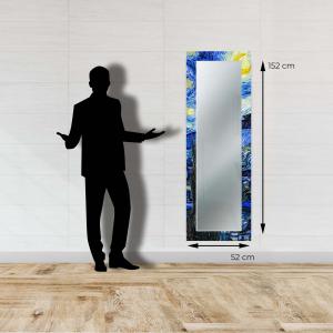 Specchio da parete lungo moderno Mirror Fantasy NOTTE STELLATA Van Gogh 52x152 cm con cornice stampata, specchiera per camera da letto, soggiorno, ingresso del brand Lupia, categoria: Complementi d'arredo > Specchi e specchiere > Specchi stampati, disponibile su Vorreishop.