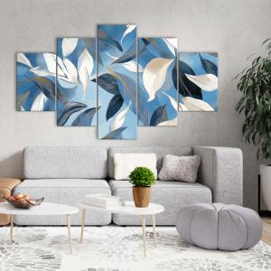 Lupia - Quadro moderno 5 pezzi su tela pvc, Grande Vogue, SKY LEAVES, 105x160 cm, Stampe ad alta risoluzione, Facili da appendere, Ideale per soggiorno, camera da letto, Made in Italy del brand Lupia, categoria: Arredo e decorazioni > Quadri e Tele > Grandi Quadri, disponibile su Vorreishop.