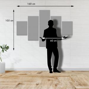 Lupia - Quadro moderno 5 pezzi su tela pvc, Grande Vogue, ABSTRACT GALAXY, 105x160 cm, Stampe ad alta risoluzione, Facili da appendere, Ideale per soggiorno, camera da letto, Made in Italy del brand Lupia, categoria: Arredo e decorazioni > Quadri e Tele > Grandi Quadri, disponibile su Vorreishop.