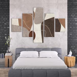 Lupia - Quadro moderno 5 pezzi su tela pvc, Grande Vogue, ABSTRACT POLYGON, 105x160 cm, Stampe ad alta risoluzione, Facili da appendere, Ideale per soggiorno, camera da letto, Made in Italy del brand Lupia, categoria: Arredo e decorazioni > Quadri e Tele > Grandi Quadri, disponibile su Vorreishop.