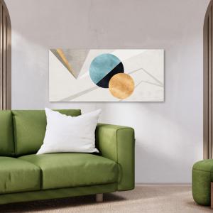 Lupia - Quadro moderno su Tela Canvas DEEP 65x143 cm GEOMETRIC LINE, Tela Cotone, Stampa, Made in Italy, Telaio in Legno, casa, soggiorno, capezzale camera da letto, hotel, ufficio del brand Lupia, categoria: Arredo e decorazioni > Quadri e Tele > Quadri su tela, disponibile su Vorreishop.