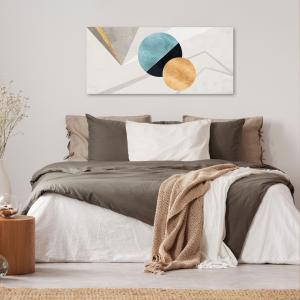 Lupia - Quadro moderno su Tela Canvas DEEP 65x143 cm GEOMETRIC LINE, Tela Cotone, Stampa, Made in Italy, Telaio in Legno, casa, soggiorno, capezzale camera da letto, hotel, ufficio del brand Lupia, categoria: Arredo e decorazioni > Quadri e Tele > Quadri su tela, disponibile su Vorreishop.
