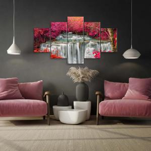 Lupia - Quadro Moderno VOGUE 66x115 cm CASCATA a 5 Pezzi, Stampe Artistiche modulari e Digitali, Pannelli in Legno Ecologico MDF, Pronti per Appendere, Soggiorno e Camera da letto, Ufficio del brand Lupia, categoria: Arredo e decorazioni > Quadri e Tele > Quadri a pannelli, disponibile su Vorreishop.