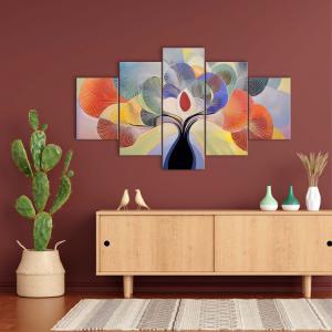 Lupia - Quadro Moderno VOGUE 66x115 cm TREE GRAND LEAVES a 5 Pezzi, Stampe Artistiche modulari albero della vita, Pannelli Legno Ecologico MDF, Pronti da Appendere Soggiorno e Camera da letto Ufficio del brand Lupia, categoria: Arredo e decorazioni > Quadri e Tele > Quadri a pannelli, disponibile su Vorreishop.