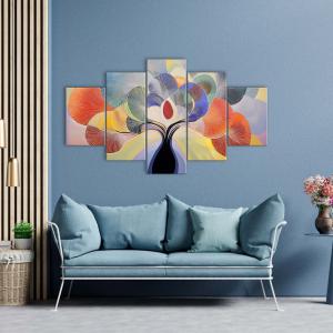 Lupia - Quadro Moderno VOGUE 66x115 cm TREE GRAND LEAVES a 5 Pezzi, Stampe Artistiche modulari albero della vita, Pannelli Legno Ecologico MDF, Pronti da Appendere Soggiorno e Camera da letto Ufficio del brand Lupia, categoria: Arredo e decorazioni > Quadri e Tele > Quadri a pannelli, disponibile su Vorreishop.