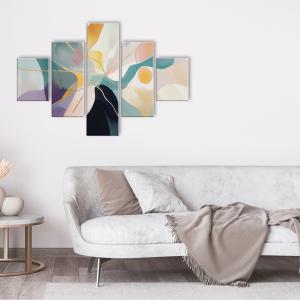 Lupia - Quadro Moderno VOGUE 66x115 cm ABSTRACT GALAXY a 5 Pezzi, Stampe Artistiche modulari, Pannelli Legno Ecologico MDF, Pronti da Appendere Soggiorno e Camera da letto Ufficio del brand Lupia, categoria: Arredo e decorazioni > Quadri e Tele > Quadri a pannelli, disponibile su Vorreishop.
