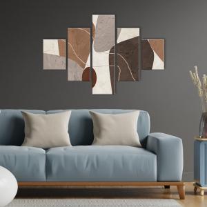 Lupia - Quadro Moderno VOGUE 66x115 cm ABSTRACT POLYGON a 5 Pezzi, Stampe Artistiche modulari, Pannelli Legno Ecologico MDF, Pronti da Appendere Soggiorno e Camera da letto Ufficio del brand Lupia, categoria: Arredo e decorazioni > Quadri e Tele > Quadri a pannelli, disponibile su Vorreishop.