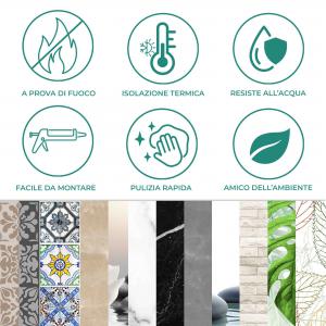 Lupia Pannello Paraschizzi Schienale Cucina con decorazione stampata, in Alluminio composito, Facile da applicare, Lavabile Ignifugo Resistente all'Acqua - brand Lupia, categoria: Arredo e decorazioni > Decorazioni da parete > Pannelli retro Cucina, disponibile su Vorreishop.