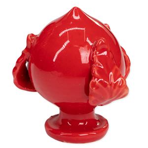 PUMO colorato ROSSO Salentino Chiuso NEW decorazione in ceramica tipica pugliese - Piccolo H 9 cm del brand Lupia, categoria: Artigianato salentino > Ceramica Salentina > Pumo Salentino, disponibile su Vorreishop.
