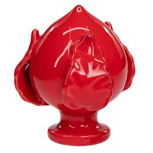 PUMO colorato ROSSO Salentino Chiuso NEW decorazione in ceramica tipica pugliese - Piccolo H 9 cm del brand Lupia, categoria: Artigianato salentino > Ceramica Salentina > Pumo Salentino, disponibile su Vorreishop.