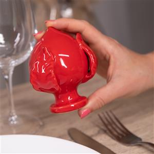 PUMO colorato ROSSO Salentino Chiuso NEW decorazione in ceramica tipica pugliese - Piccolo H 9 cm del brand Lupia, categoria: Artigianato salentino > Ceramica Salentina > Pumo Salentino, disponibile su Vorreishop.
